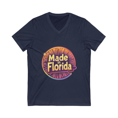 Made in Florida Retro V-Neck T-Shirt | Vintage State Pride Unisex Tee