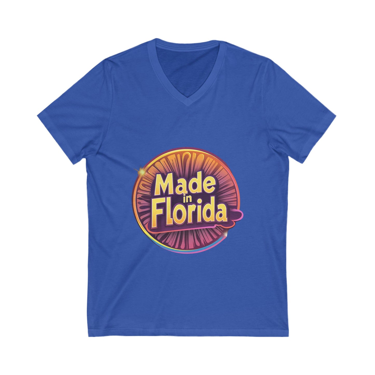 Made in Florida Retro V-Neck T-Shirt | Vintage State Pride Unisex Tee