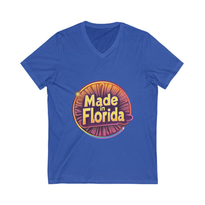 Made in Florida Retro V-Neck T-Shirt | Vintage State Pride Unisex Tee