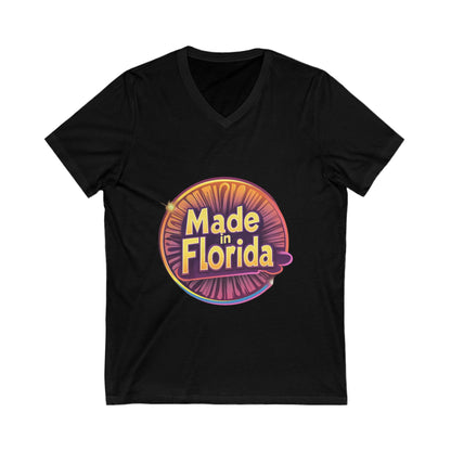 Made in Florida Retro V-Neck T-Shirt | Vintage State Pride Unisex Tee