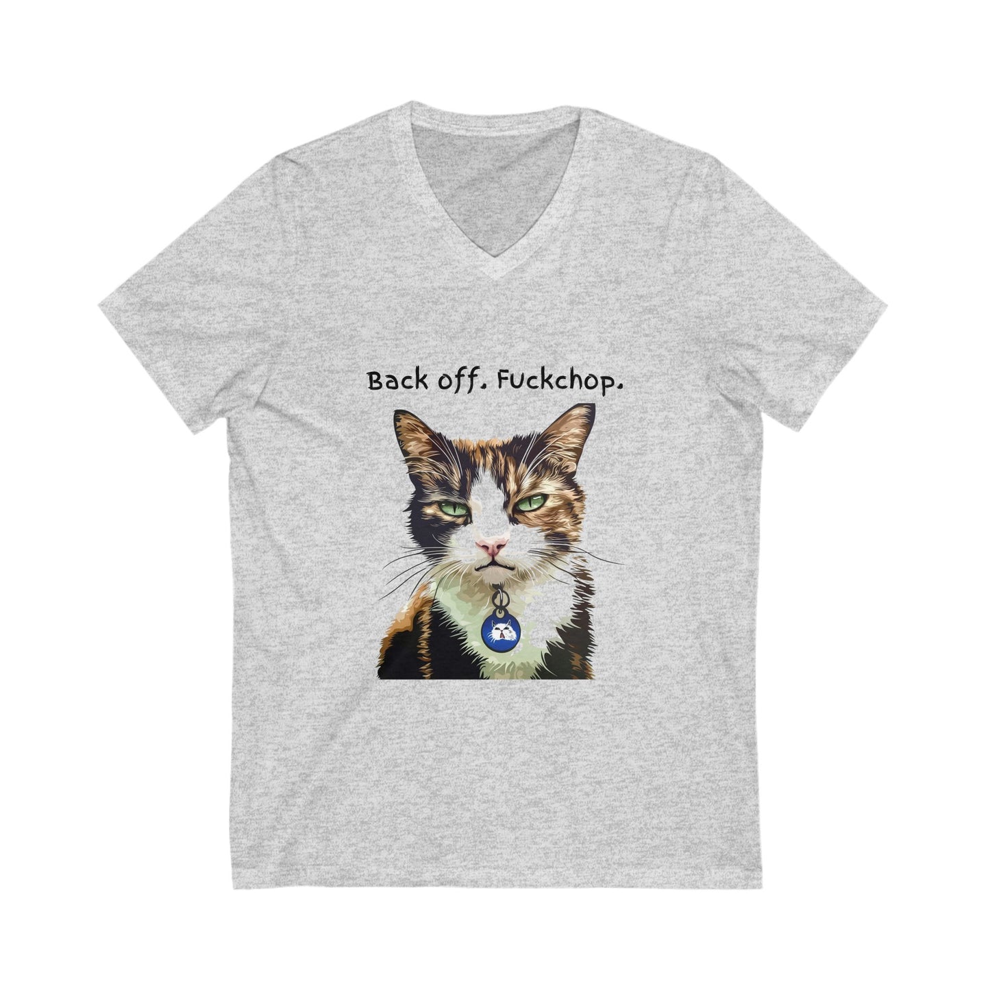 Sassy Cat V-Neck T-Shirt | Funny Pet Lover Gift | Unisex Bella Canvas Tee