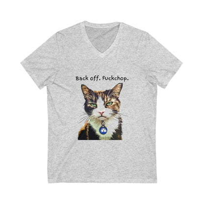 Sassy Cat V-Neck T-Shirt | Funny Pet Lover Gift | Unisex Bella Canvas Tee
