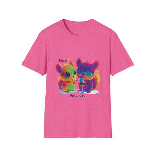Cute Squirrels Anti-Fascist T-Shirt | Kawaii Resistance Unisex Tee