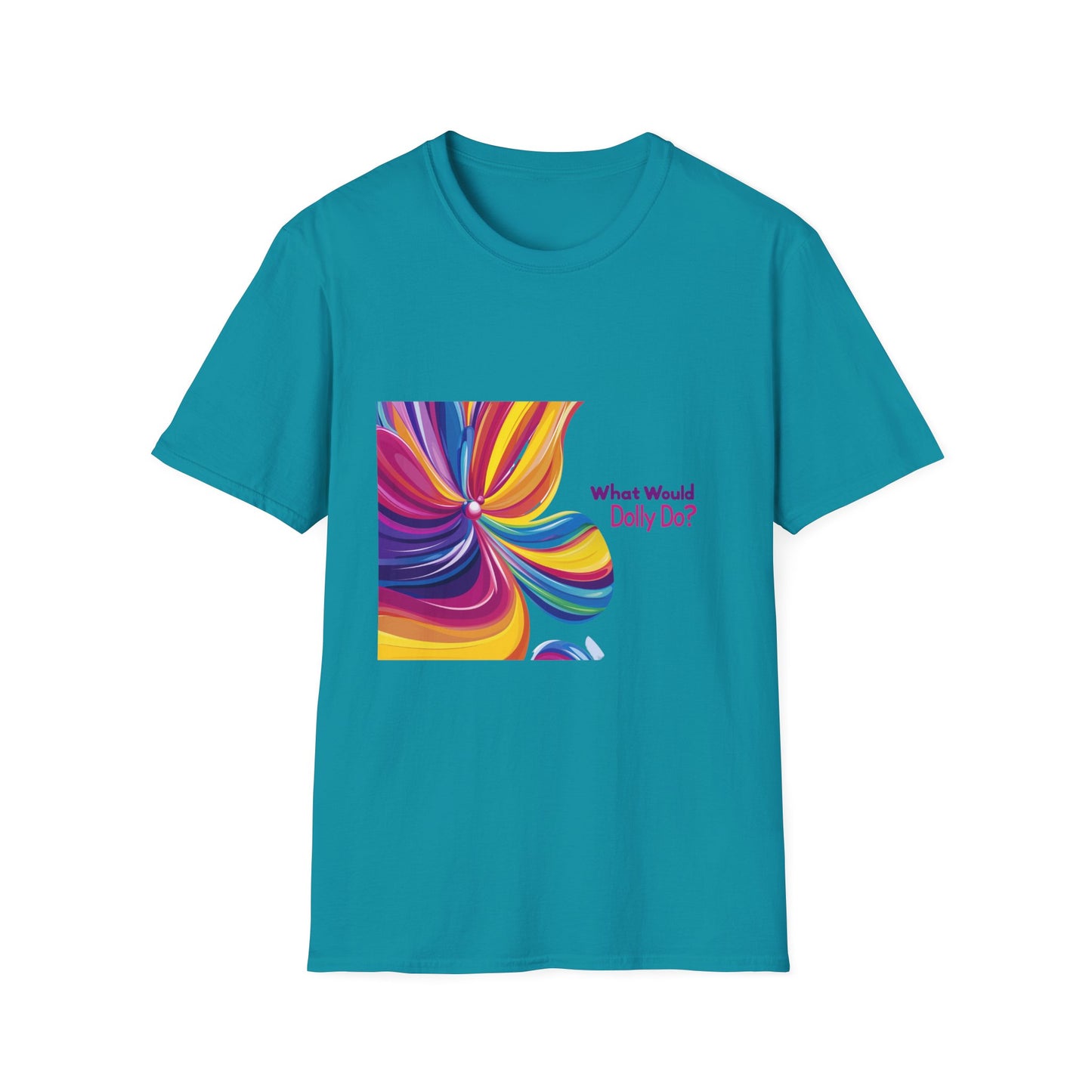 What Would Dolly Do Rainbow Flower T-Shirt | LGBTQ+ Pride Unisex Tee | Country Music Fan Gift