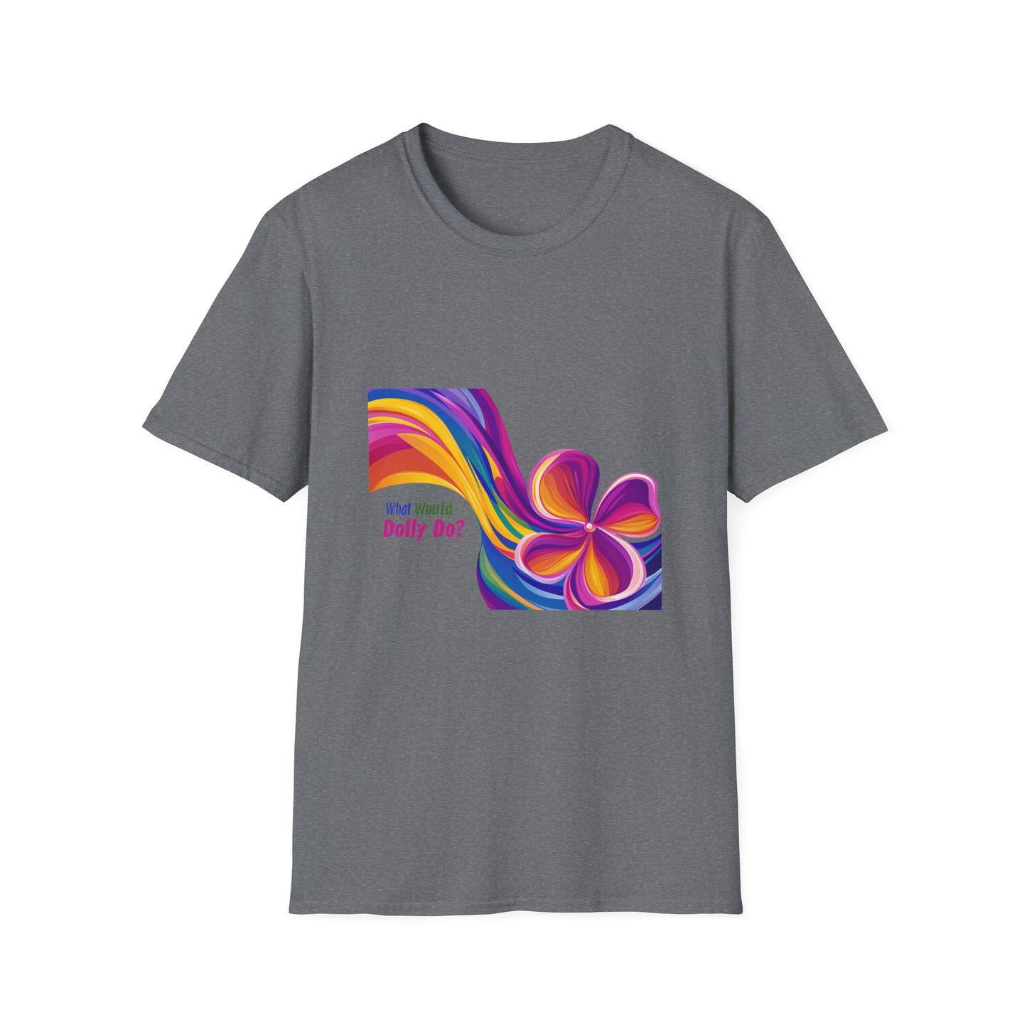 What Would Dolly Do Rainbow Flower T-Shirt | LGBTQ+ Pride Unisex Tee | Country Music Fan Gift