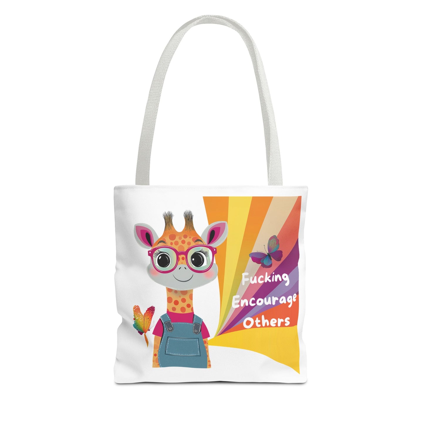 Encouraging Giraffe Kawaii Tote Bag | Cute Inspirational Accessories