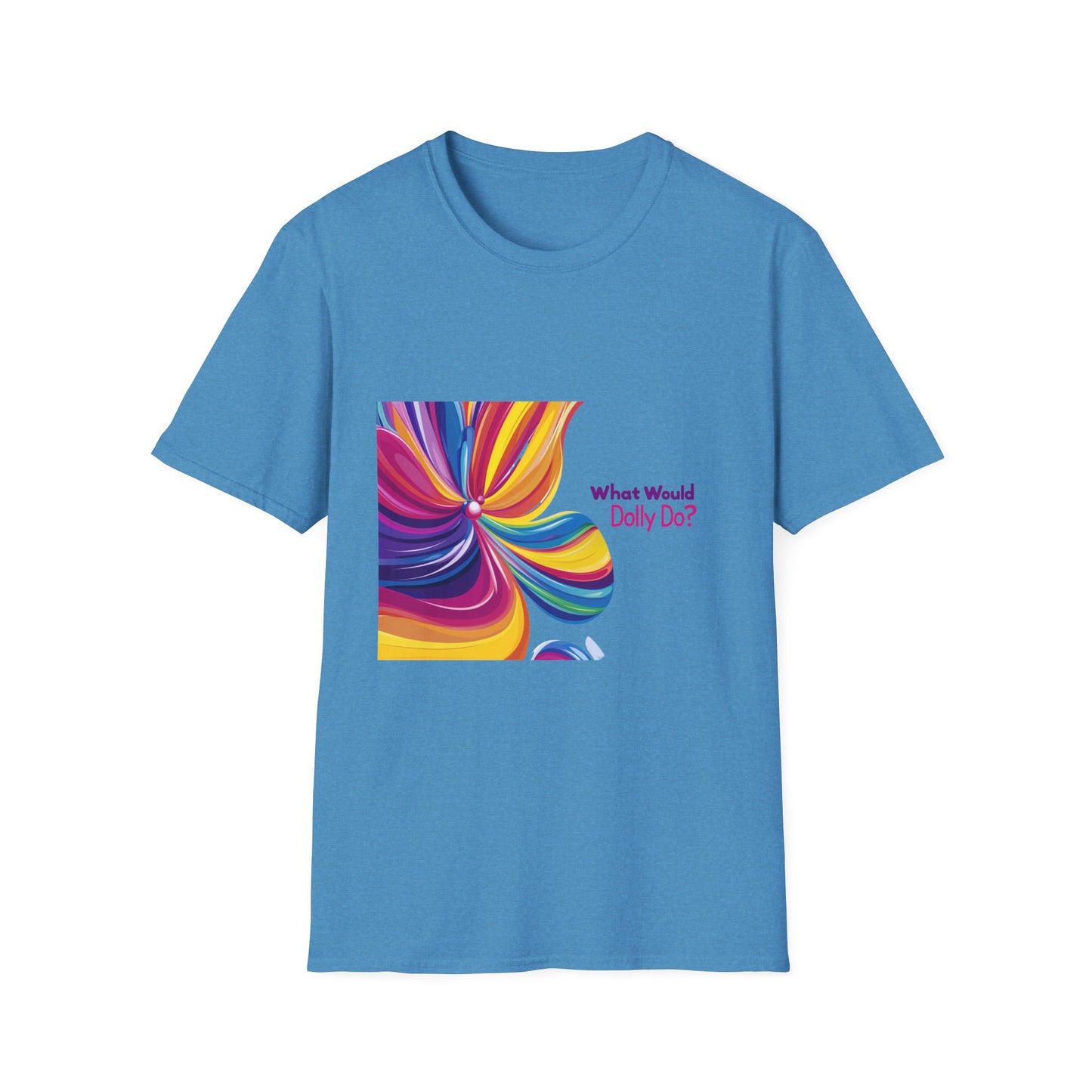 What Would Dolly Do Rainbow Flower T-Shirt | LGBTQ+ Pride Unisex Tee | Country Music Fan Gift