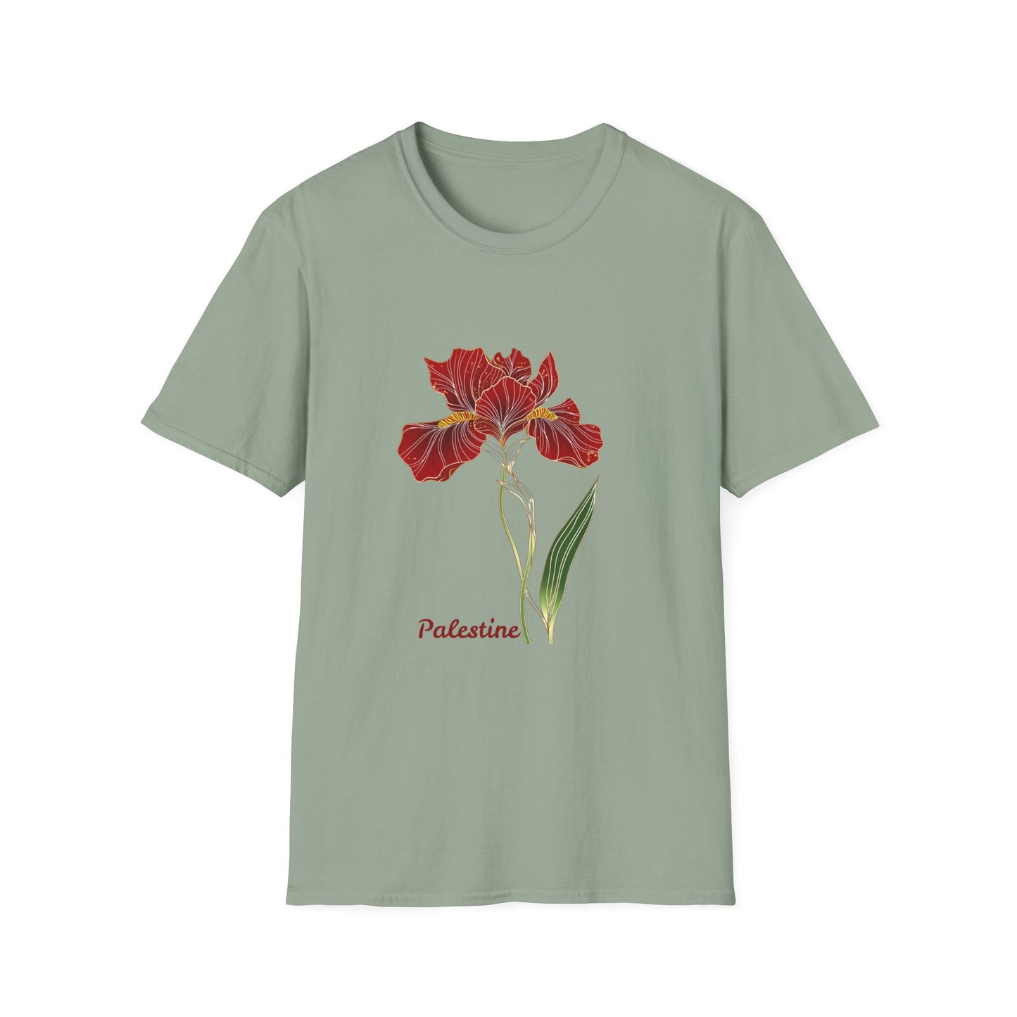 Palestine Iris Flower Unisex T-Shirt | Solidarity Cotton Tee
