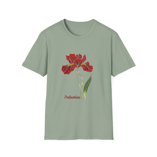 Palestine Iris Flower Unisex T-Shirt | Solidarity Cotton Tee