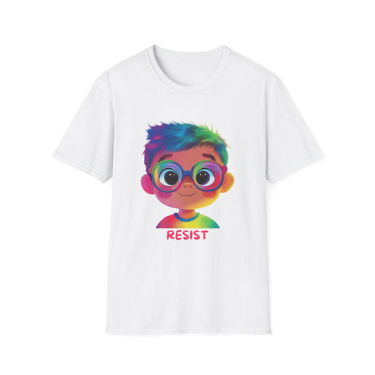 Rainbow Resist Kids T-Shirt | Kawaii Activism Unisex Tee