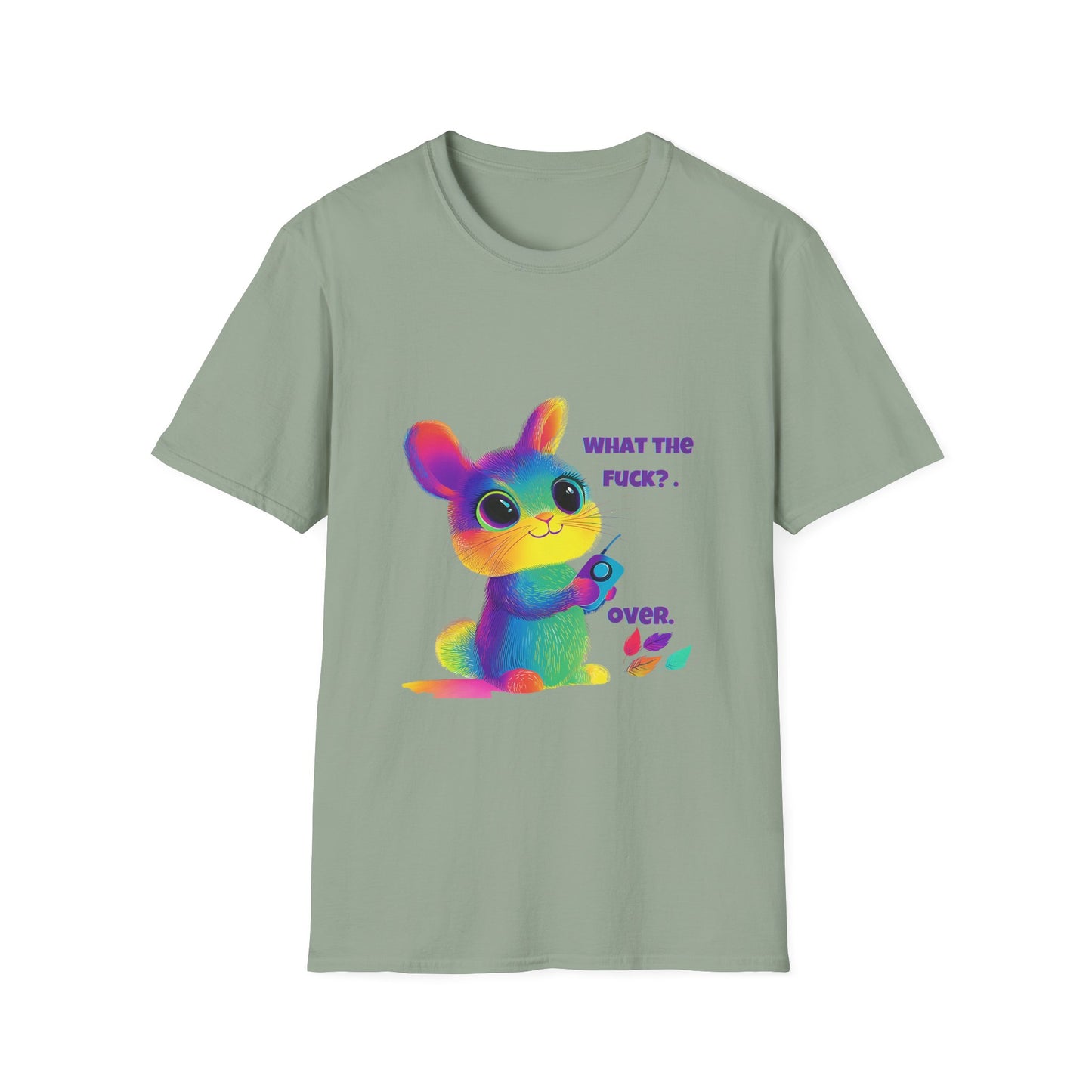 Rainbow Bunny WTF T-Shirt | Kawaii Pastel Activism Tee