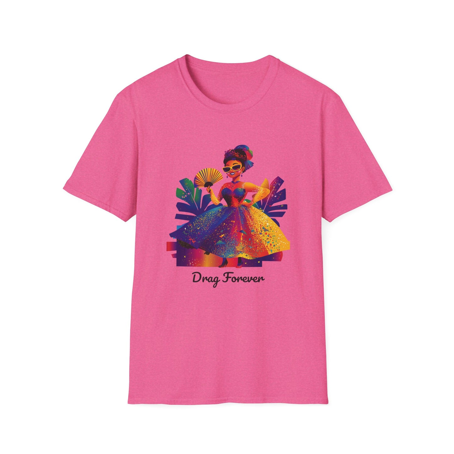 Drag Forever Queen T-Shirt | LGBTQ+ Pride Rainbow Art | Unisex Drag Show Tee
