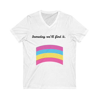 Rainbow Connection V-Neck Tee | LGBTQ+ Pride T-Shirt | Hopeful Message Unisex V-Neck