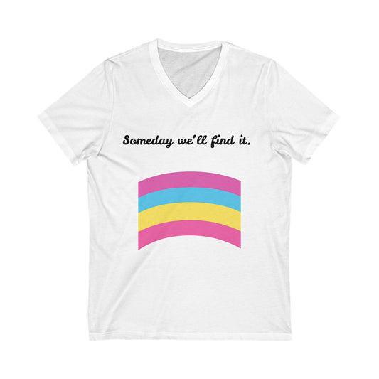 Rainbow Connection V-Neck Tee | LGBTQ+ Pride T-Shirt | Hopeful Message Unisex V-Neck