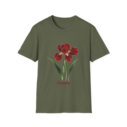 Palestine Iris Flower Unisex T-Shirt | Solidarity Cotton Tee