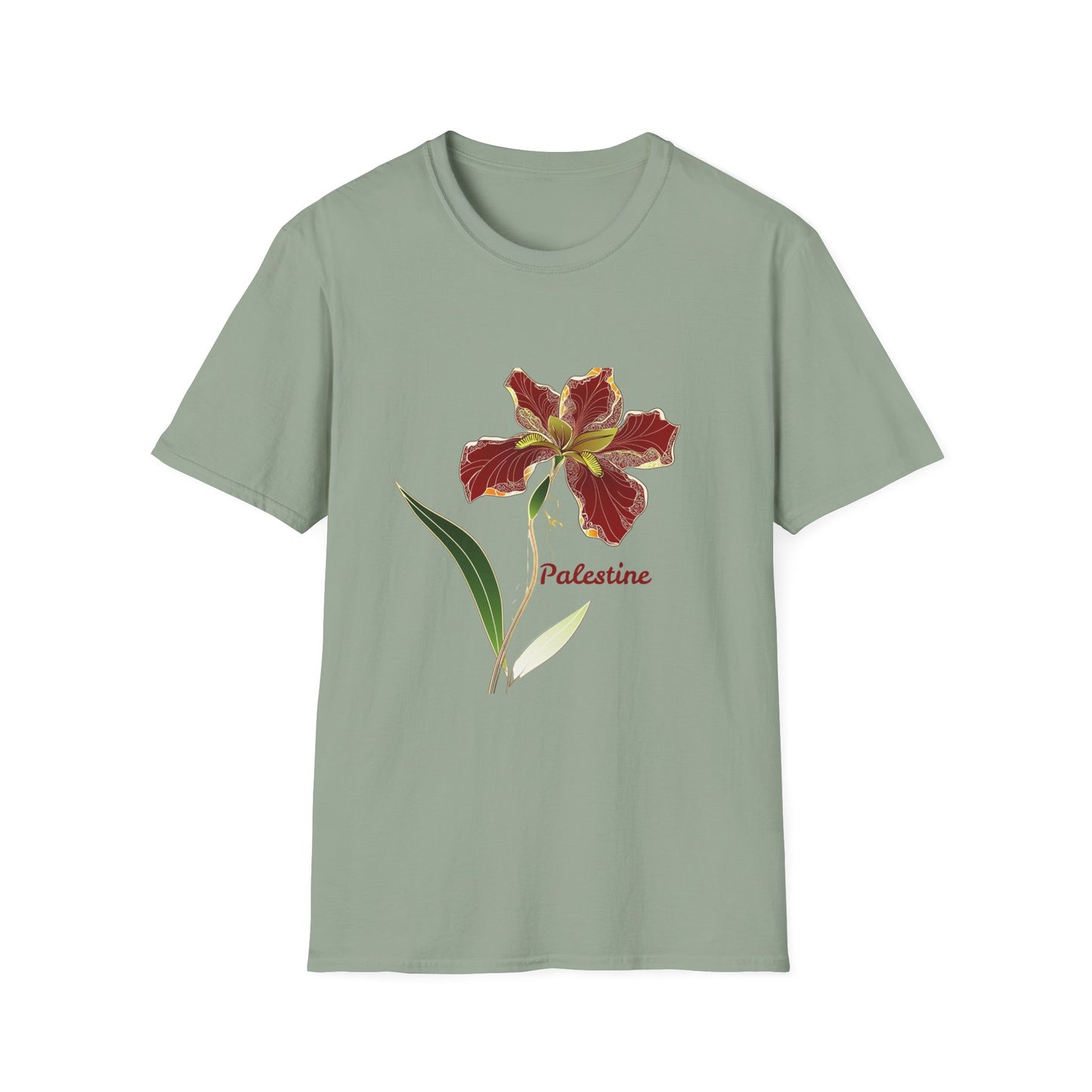 Palestine Iris Flower Unisex T-Shirt | Solidarity Cotton Tee