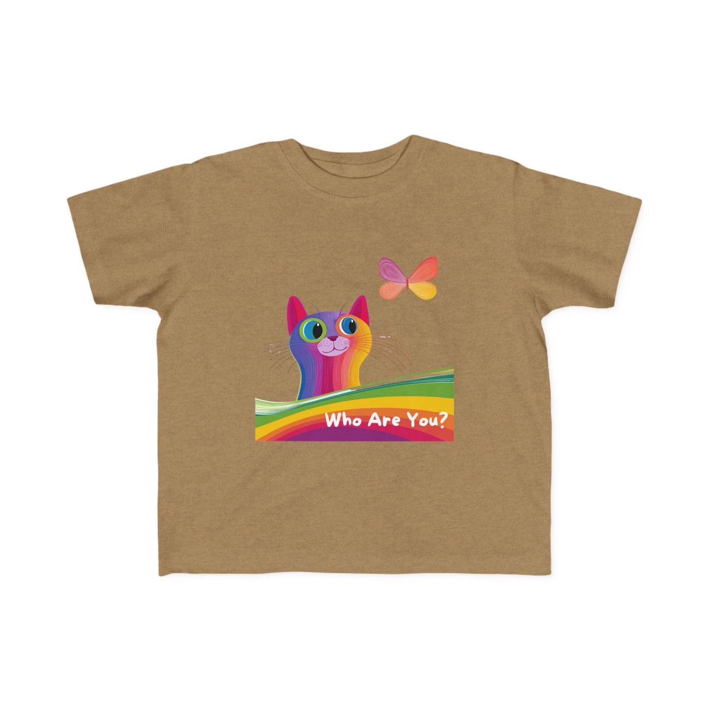 Rainbow Cat Who Are You Kids T-Shirt | LGBTQ Pride Toddler Tee | Kawaii Pride Cat