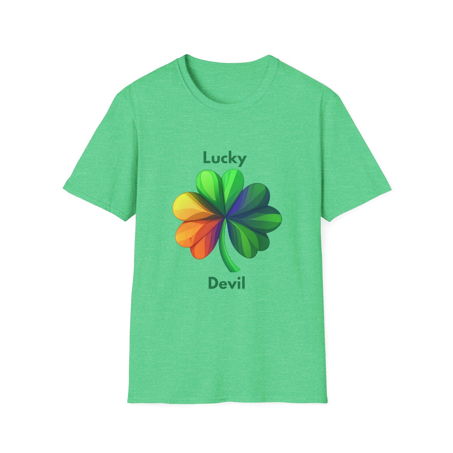 Lucky Devil Rainbow Clover T-Shirt | Pride Shamrock Tee