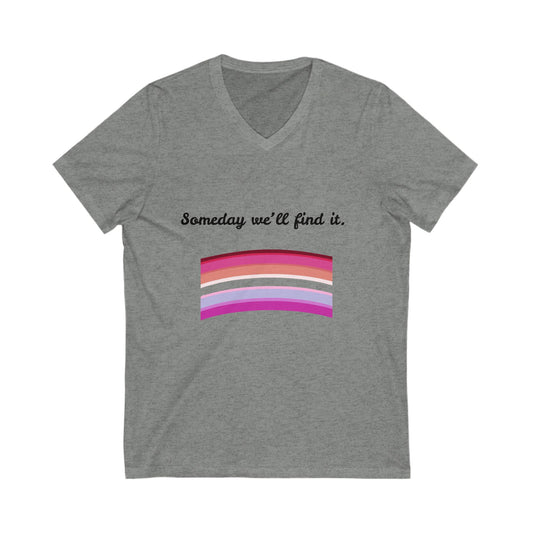Rainbow Hope V-Neck Tee | Inspirational Pride Message | Unisex Soft Cotton Shirt
