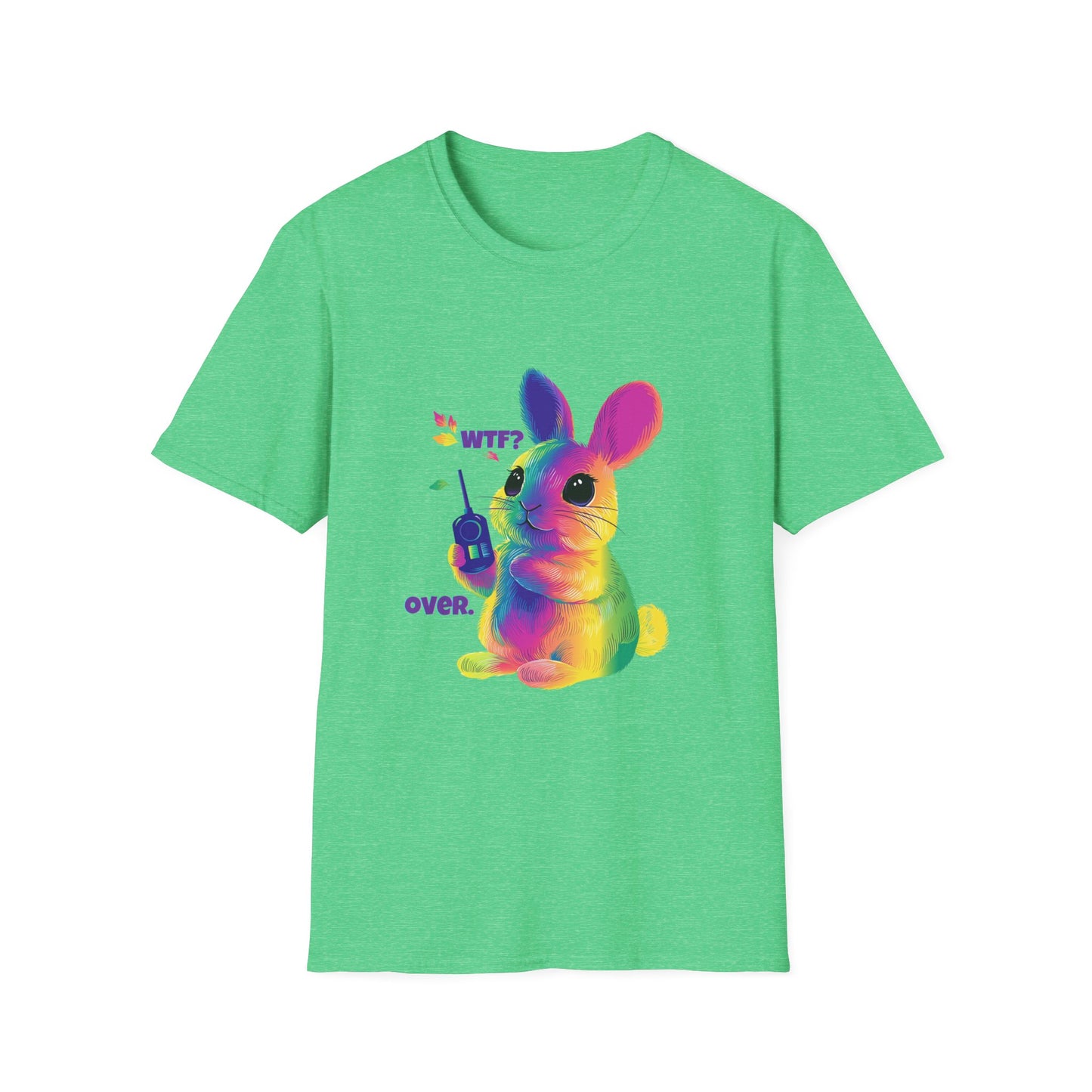 Rainbow Bunny WTF? OVER. Protest T-Shirt | Cute Activist Tee