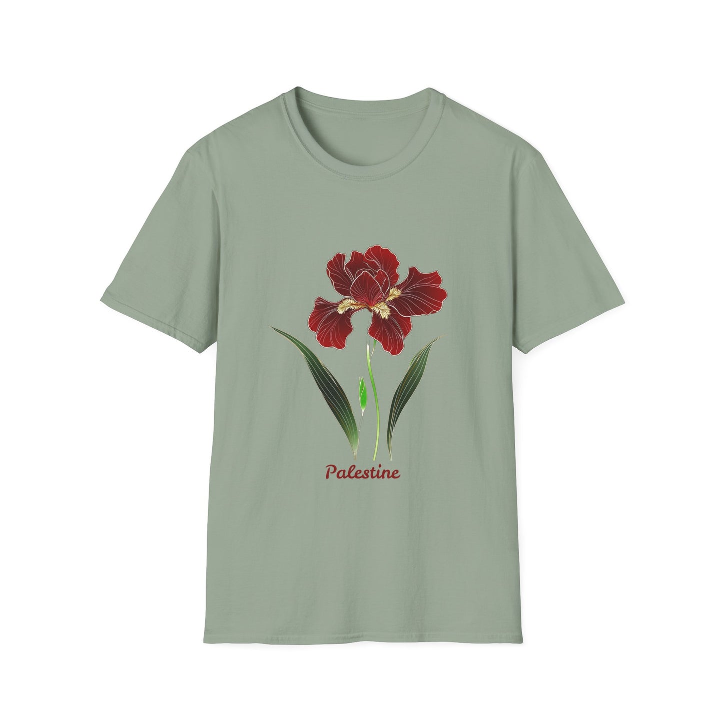 Palestine Iris Flower Unisex T-Shirt | Solidarity Cotton Tee