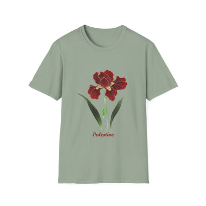 Palestine Iris Flower Unisex T-Shirt | Solidarity Cotton Tee