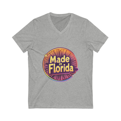 Made in Florida Retro V-Neck T-Shirt | Vintage State Pride Unisex Tee