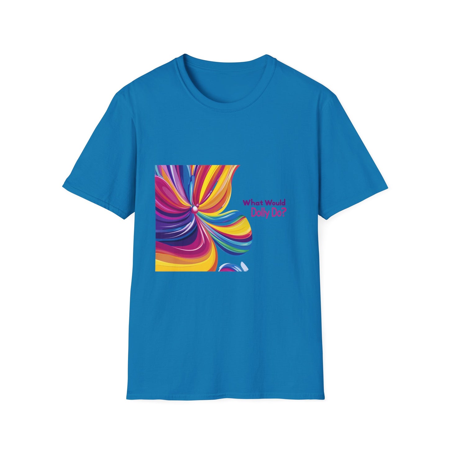 What Would Dolly Do Rainbow Flower T-Shirt | LGBTQ+ Pride Unisex Tee | Country Music Fan Gift