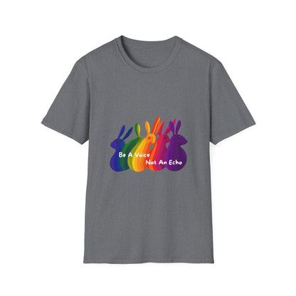 Rainbow Voice Not Echo Activism T-Shirt | Pride Resistance Tee