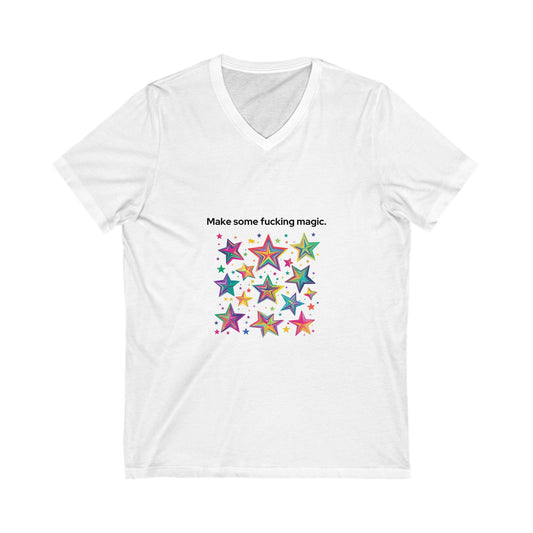Magical Stars V-Neck T-Shirt | Rainbow Pride Empowerment Unisex Tee