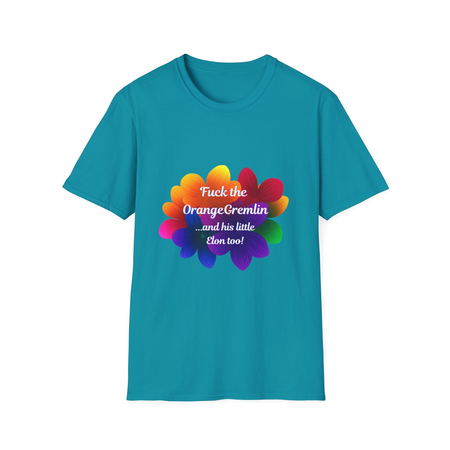 Rainbow Resistance Unisex T-Shirt | Anti-Fascist Flower Power Tee