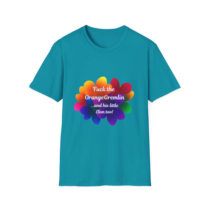 Rainbow Resistance Unisex T-Shirt | Anti-Fascist Flower Power Tee