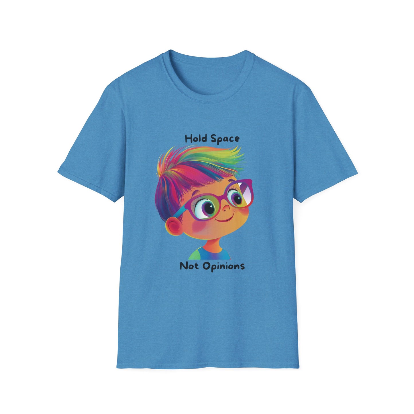 Hold Space Not Opinions Kawaii T-Shirt | Inclusive Dialogue Tee