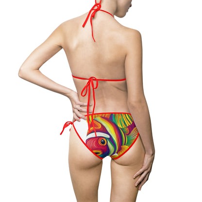 Psychedelic Fish Eye Bikini | Vibrant Art Swimsuit