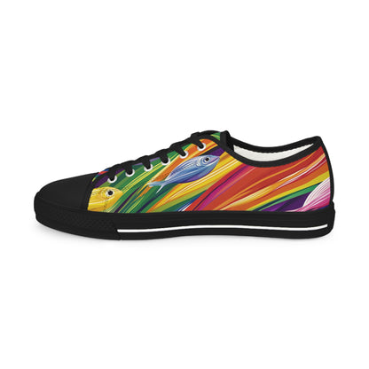Rainbow Fish Low Top Canvas Sneakers | LGBTQ+ Colorful Shoes