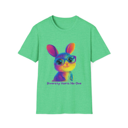 Rainbow Bunny Diversity T-Shirt | Inclusive Kawaii Unisex Tee