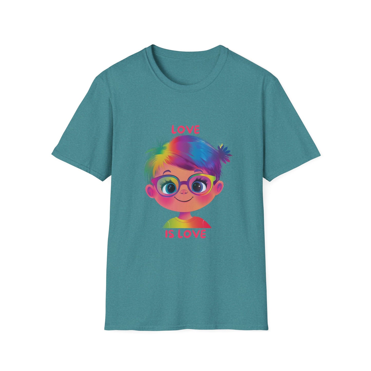 Love Is Love Rainbow Hair Kawaii Character T-Shirt