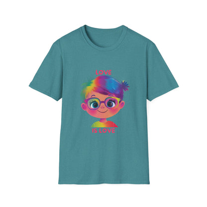 Love Is Love Rainbow Hair Kawaii Character T-Shirt