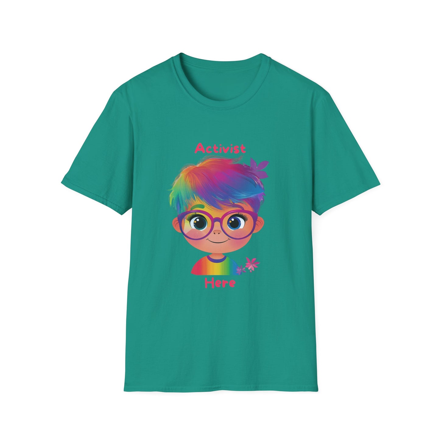 Kawaii Activist Rainbow Hair T-Shirt | Cute Protest Tee
