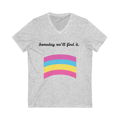 Rainbow Connection V-Neck Tee | LGBTQ+ Pride T-Shirt | Hopeful Message Unisex V-Neck