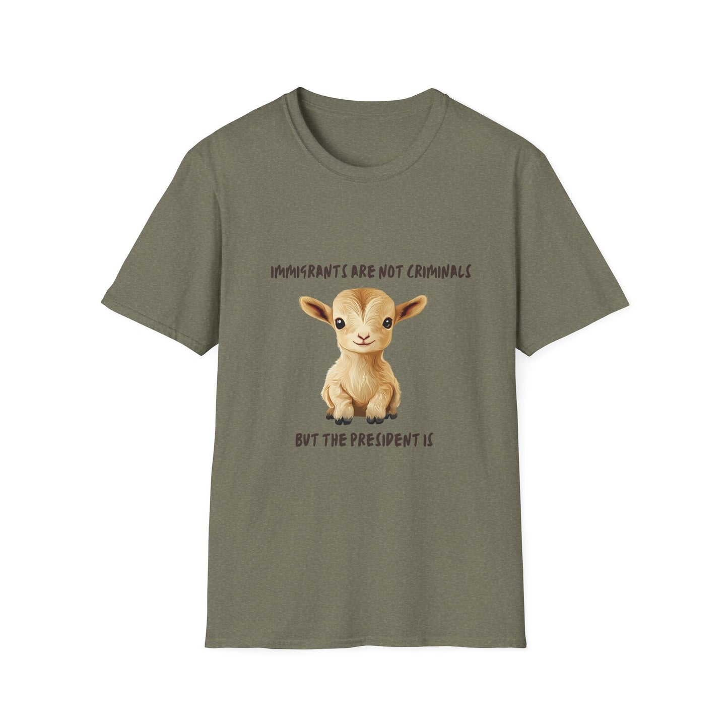 Cute Baby Goat Immigration Rights T-Shirt | Kawaii Activist Unisex Tee