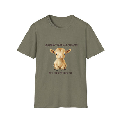 Cute Baby Goat Immigration Rights T-Shirt | Kawaii Activist Unisex Tee
