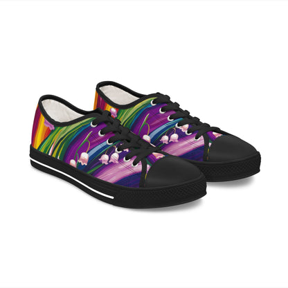 Rainbow Lily Canvas Sneakers | LGBTQ+ Pride Low Tops